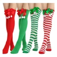 thumbnail image 3 of J 2 Pares De Calcetines Navideños, Medias Largas A Rayas, 3 of 8