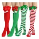 thumbnail image 3 of B 2 Pares De Calcetines Navideños, Medias Largas A Rayas, 3 of 8