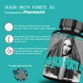 thumbnail image 4 of HAIR SKIN FORTE XL  Hair Growth Supplement | Hair Skin Vitamins | 10000 mcg Biotin | Collagen | Fuller, Thicker Healthy Hair | Women Hair Growth Supplement | Tight and Younger Skin. 90 Tablets, 4 of 6