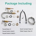thumbnail image 2 of ANGELES HOME Widespread Bathroom Faucet 3 Hole, Brushed Nickel Bathroom Sink Faucet, 2 Handle Bathroom Faucet, Bath Faucet, 2 of 12