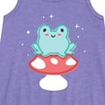 thumbnail image 2 of Instant Message - Frog On Mushroom - Toddler and Youth Girls A-line Dress, 2 of 5