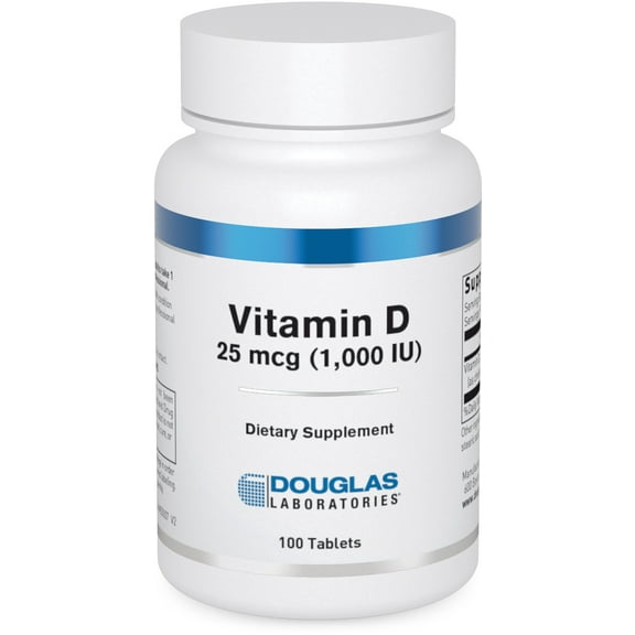 Douglas Laboratories Vitamin D (1,000 I.U.) | Vitamin D3 to Support Bones, Teeth, Cell Growth, and Immune Function* | 100 Tablets