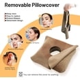 thumbnail image 4 of SIABC-Ear Piercing Pillow for Side Sleepers with Ear Inflammation & Pressure, Soft Velvet Adjustable Ear Guard Pillow with Removable & Washable Cover (Brown, Pillow & Cover), 4 of 4