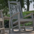 thumbnail image 4 of Merrick Lane Polystyrene & Stainless Steel Indoor and Outdoor Weather-Resistant Rocking Chair, Gray, 4 of 16