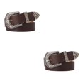 thumbnail image 2 of Guardoinrt Ceintures en Faux Cuir avec Boucle Sculptée pour Femmes Jeans Robe Type Café A 2Set, 2 of 6
