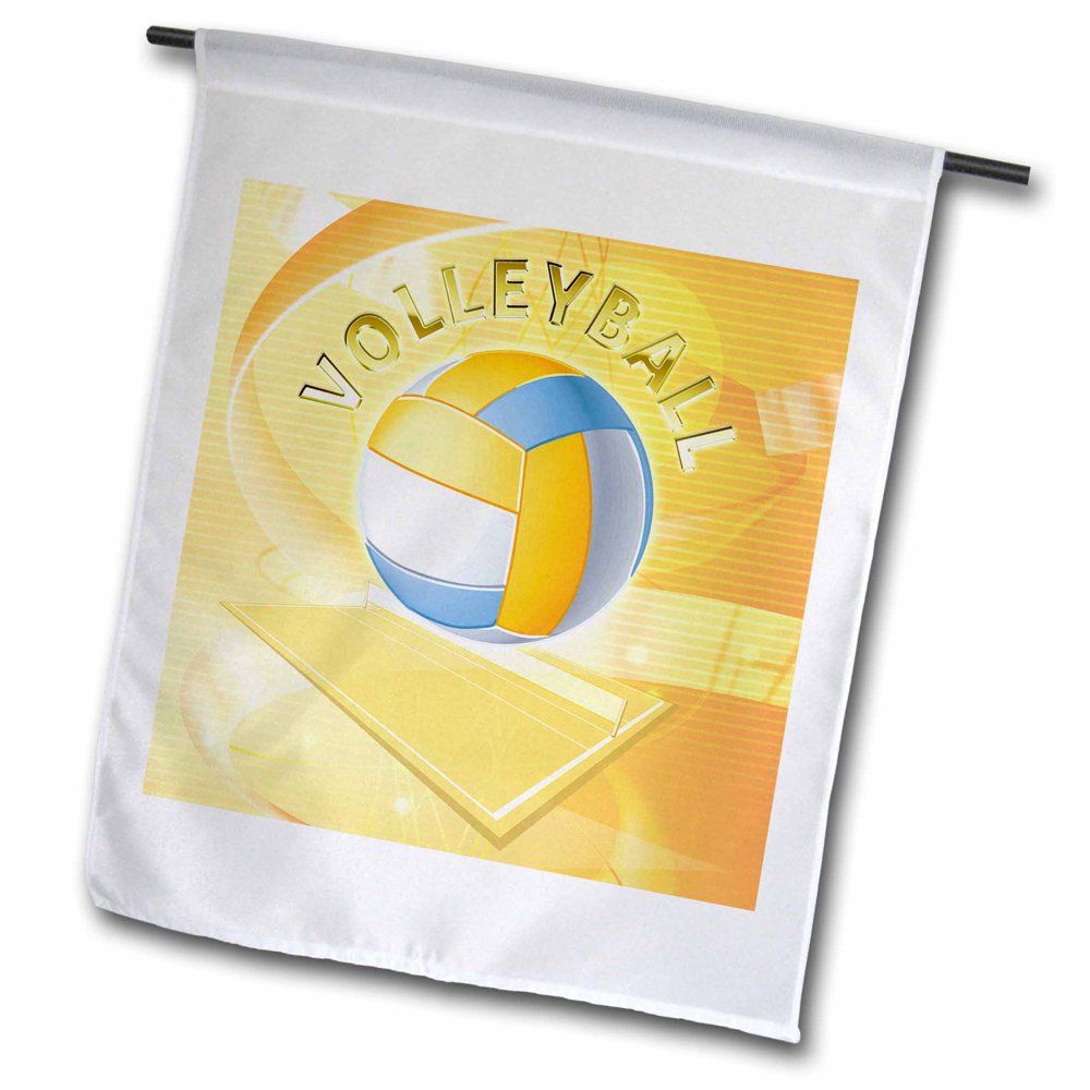 3dRose Volleyball Garden Flag, 12 by 18inch