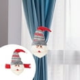 Curtains for Bedroom 84 Inches Length Christmas Curtain Buckles Santa