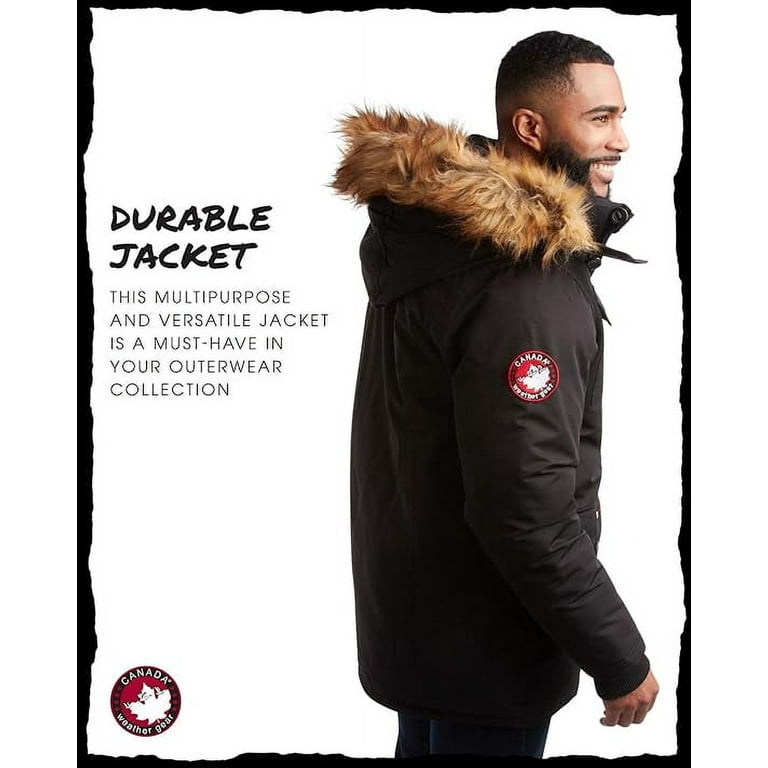 CANADA WEATHER GEAR Men s Winter Coat Heavyweight Teflon Canvas