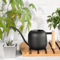 thumbnail image 3 of Regadera Para Plantas De Interior, Regadera De Acero Inoxidable De 1,2 L Con Pico Largo, Regadera De Metal Con De Maderas, Regadera Para Plantas De Interior Para Flores,, 3 of 7