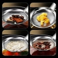 thumbnail image 6 of Easeky 304 Stainless Steel Fine Mesh Strainer, Long Handle Colander Skimmer for Frying Foam Fat, Kitchen Sieve for Pasta Quinoa Tea, Hanging Loop Design, Dishwasher Safe, 1Pc Foaming Spoon, 6 of 7