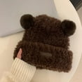 thumbnail image 3 of vnanda Winter Cute Bear Ear Warm Hat Women Plush Earflap Beanie Hat Kids Girls Windproof Skull Cap, 3 of 9