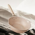 thumbnail image 6 of Pot*1 Clearance! Thickened Bottom Stone Frying Pan Multifunction Non Stick Pans Deep Nougat Pot Mouth Wok Pan 20Cm, 6 of 7