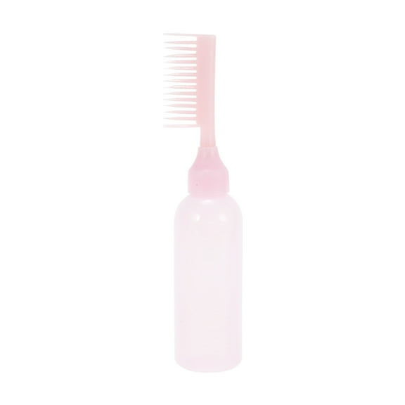 Unique Bargains 1 Pc Washable Root Comb Applicator Bottle for Bathroom Vanities Pink PE