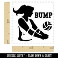 thumbnail image 2 of Volleyball Woman Bump Sports Move Self-Inking Rubber Stamp Ink Stamper - Pink Ink - Small 1 Inch, 2 of 7