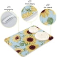thumbnail image 4 of Sunflowers Pattern Dish Drying Mat, Absorbent Microfiber Pad Protector For Kitchen Counter Top Mat Dish Drainboard 18x24in Home Decor, 4 of 7