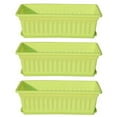 thumbnail image 1 of 3Pcs Balcony Garden Rectangular Vegetable Flower Planter Resin Box Planting Pot, 1 of 10