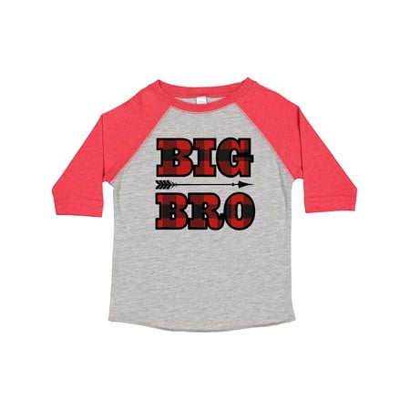 

Inktastic Big Bro Buffalo Plaid Brother Gift Toddler Boy Girl T-Shirt