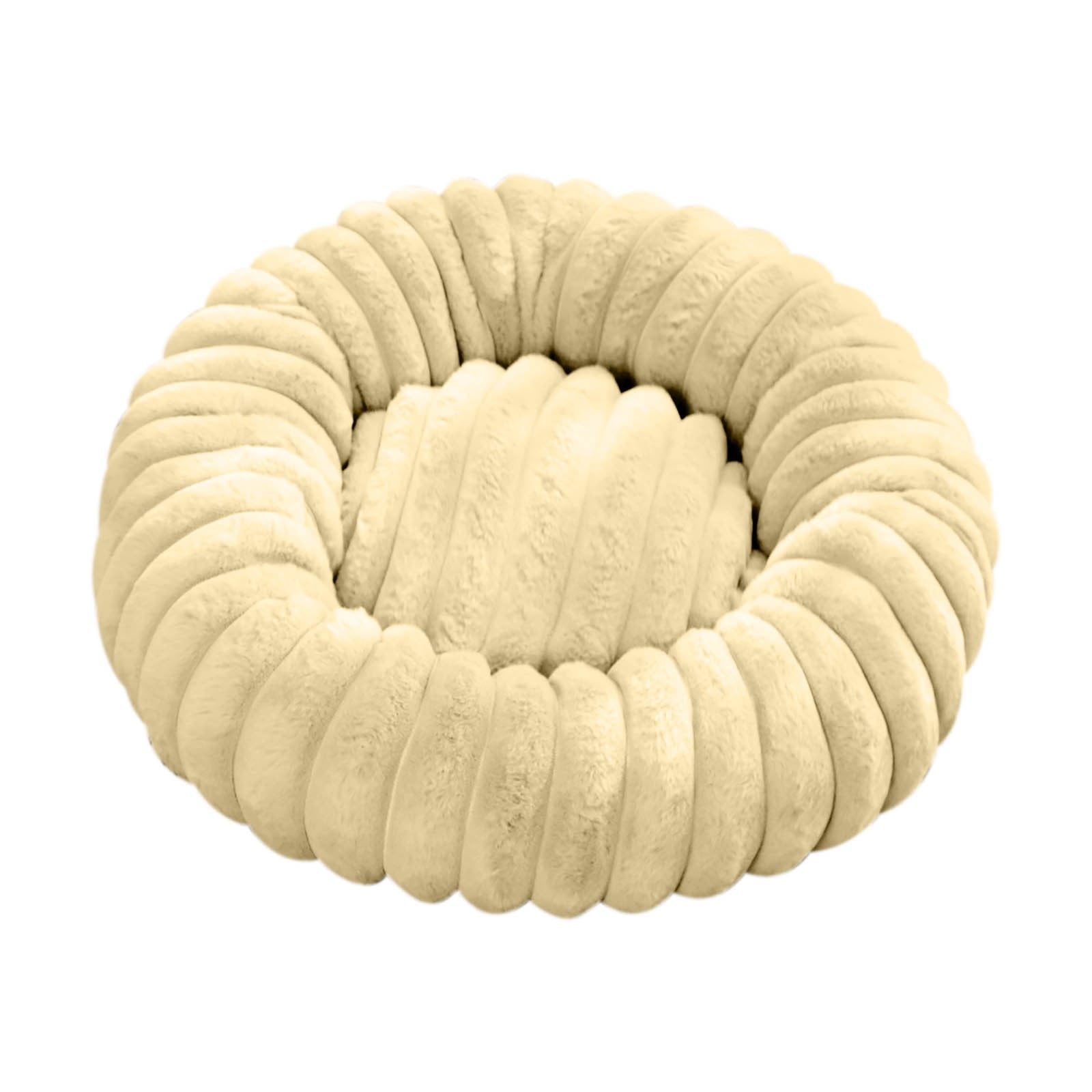 Ranliy Small Dog Bed, Dog Beds for Small Dogs with Corduroy Fleece & Anti Slip Bottom, Round Washable Furry Puppy Beds, Cat Beds for Indoor Cats, 16"/20"