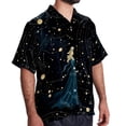 thumbnail image 2 of Virgo Constellation Men's Printed Casual Button Down Short Sleeve Beach Shirts, 2 of 6
