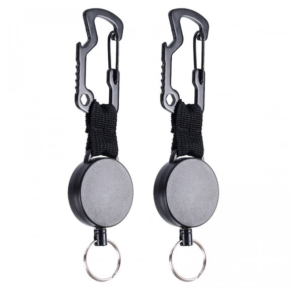 ASDIIT 2Pcs Multi-Functional Keychain Fishing Telescopic Hook for Sea Fishing, Rock Fishing Accessories Easy-Pull Telescopic Buckle