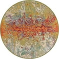 thumbnail image 1 of Unique Loom Outdoor Modern Bright Colors Rug 3' 3 x 3' 3 Round Multi/Green, 1 of 1