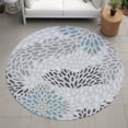 thumbnail image 6 of Addison Rugs Chantille Indoor/Outdoor Transitional Abstract Silver Machine Washable Round Rug, 8' x 8', 6 of 7