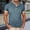Blue, variant on T-Shirts for Man Short Sleeve Button Down Crewneck Henley Shirt Basic Blue Tshirt with Button Mens Golf Shirt