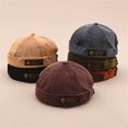 thumbnail image 3 of Gorro sin ala de pana, gorro unisex Docker para otoño e invierno, gorro de pescador, gorro tipo cúpula, diseño aerodinámico, 3 of 6