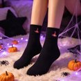 thumbnail image 2 of NOLDARES 1 Pairs Halloween Funny Crew Cotton Socks Women Cute Ankle Sock,Elastic Ankle Length(Z186-E), 2 of 9