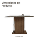 thumbnail image 1 of Mesa de Comedor Madesa 5329 Con Tapa de Vidrio Marrón, 1 of 5