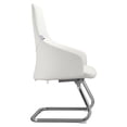 thumbnail image 3 of LeisureMod Celeste Modern Leather Conference Office Chair with Upholstered Seat and Armrest (White), 3 of 4
