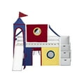 thumbnail image 4 of JACKPOT Solid Wood Prince & Princess Low Loft Bed in White/Red/Yellow, 4 of 6