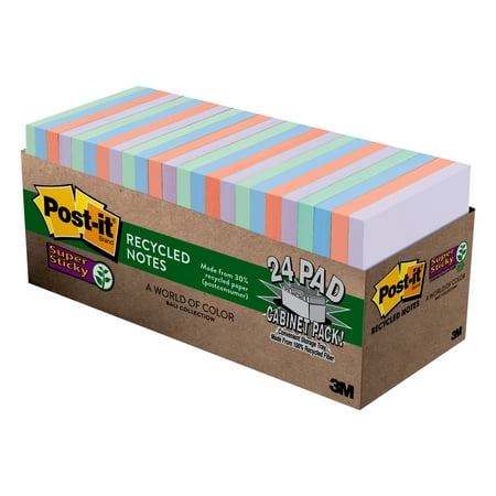 Post It Greener Super Sticky Notes Cabinet Pack Bali Collection