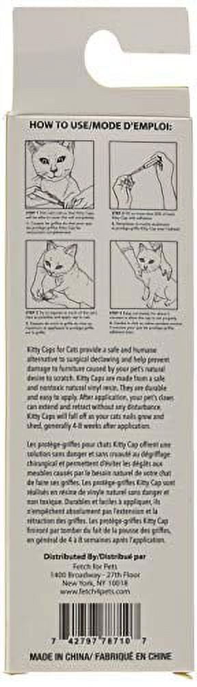 Kitty Caps Nail Caps for Cats | Safe, Stylish & Humane Alternative to  Declawing | Stops Snags and Scratches, Medium (9-13 lbs), Black with Gray  Tips 