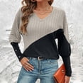 thumbnail image 3 of Warm Shirts for Women, Lightweight Sweaters for Womens Comfy Women's Sweaters Casual Pullover Knitted Thin Long Sleeve Sweater Fashion Gym, Yoga, Workout, Running, Daily Leisure,Workwear, 3 of 7