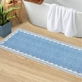 thumbnail image 4 of FairOnly Blue Modern Solid Color 2'x6' Runner Rug for Entrance Non Slip Washable Indoor Decor Rug for Hallway Bedroom Laundry, 4 of 6