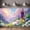 3A-180X110cm, variant on Cartoon He is Risen Banner Lamb Motif Easter Religious Backdrop Purple Drape White Doves Faith-Based Background for Easter Sunday Service Church Celebration Religious Gathering