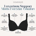 thumbnail image 3 of Dominique Maxine Seamless T-Shirt Bra #4500 – Full Figure Deep Plunge Bra with Cushioned Underwire - Lingerie for Women, 3 of 6