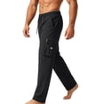 thumbnail image 5 of HOMADLES Men's Straight Leg Cargo Pants Relaxed Fit Quick Dry Work Pants Elastic Waist Lightweight Athletic Pants Black Size XL, 5 of 5