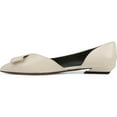 thumbnail image 3 of Franco Sarto Women's White Leather Elisha 2 Half d'Orsay Pointed Toe Flats 11M, 3 of 5