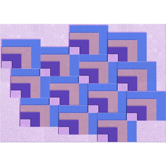 Ahgly Company Indoor Rectangle Patterned Mauve Purple Area Rugs, 5' x 8'