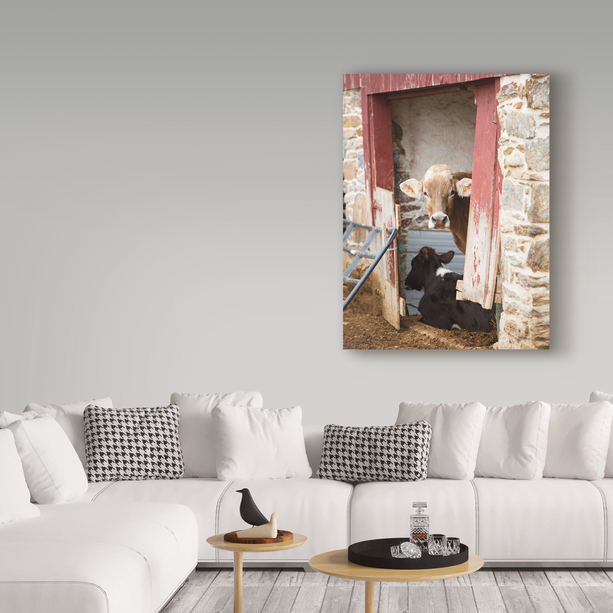 Trademark Fine Art 'Cows Resting' Canvas Art by Aledanda