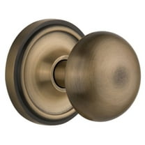 Nostalgic Warehouse Clanyk_Prv_238_Nk New York Solid Brass Privacy Door Knob Set - Brass