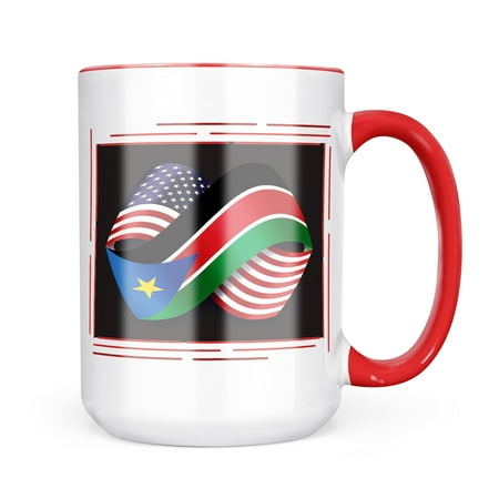

Neonblond Friendship Flags USA and South Sudan Mug gift for Coffee Tea lovers