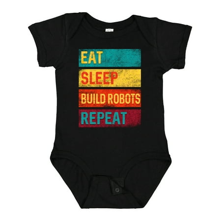 

Inktastic Robotics Eat Sleep Build Robots Repeat Gift Baby Boy or Baby Girl Bodysuit