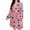 Pink, variant on Womens Robe Plush Golden Velvet Belt Bow Lace Printing Pockets Bathrobe Maternity Spa Hotel Home Comfort