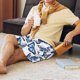 thumbnail image 5 of Balery Beautiful Butterflies Pantalones cortos de pijama de punto de algodón para hombre con cinturilla y bolsillos-XX-Large, 5 of 6