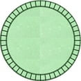 thumbnail image 1 of Ahgly Company Machine Washable Indoor Round Transitional Mint Green Area Rugs, 7' Round, 1 of 7