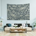 thumbnail image 4 of Coolnut Beautiful Retro Dragonfly Tapestry Aesthetic Tapestry Wall Hanging 60" x 51" Inches Home Decor Gifts, 4 of 6