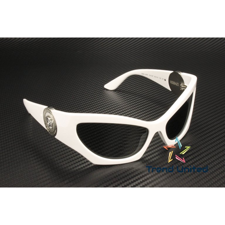 Versace VE 4450 Plastic Womens Cat-Eye Sunglasses White 60mm